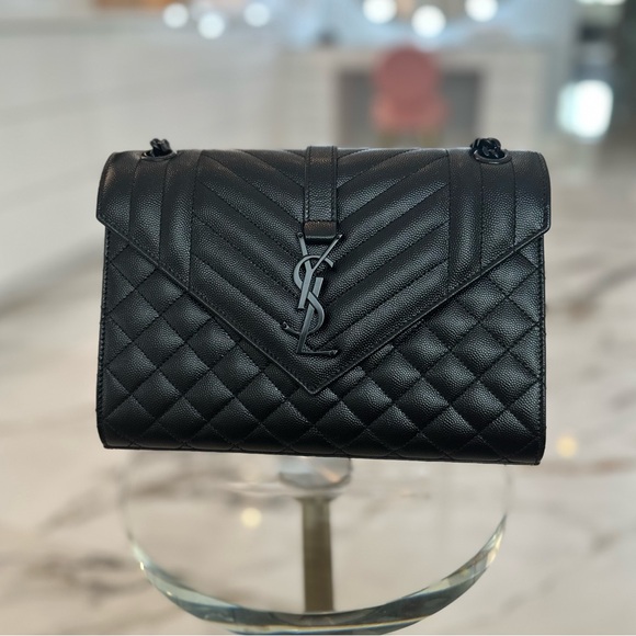 Yves Saint Laurent Handbags - 🌟SOLD🌟 NWT YSL Triquilt Black Envelope Bag